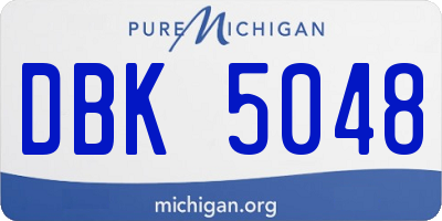 MI license plate DBK5048