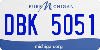 MI license plate DBK5051
