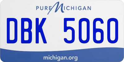 MI license plate DBK5060