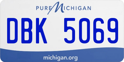 MI license plate DBK5069