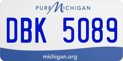 MI license plate DBK5089
