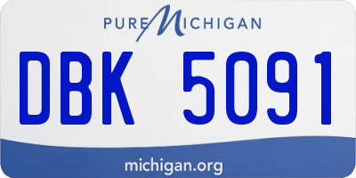 MI license plate DBK5091