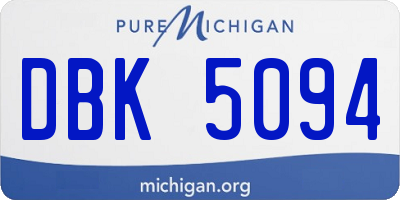 MI license plate DBK5094