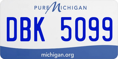 MI license plate DBK5099