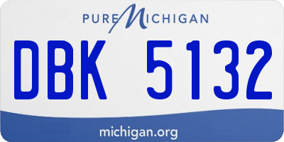 MI license plate DBK5132
