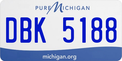 MI license plate DBK5188