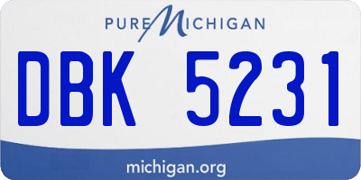 MI license plate DBK5231