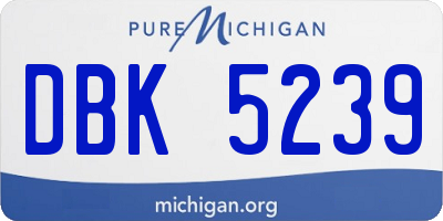 MI license plate DBK5239