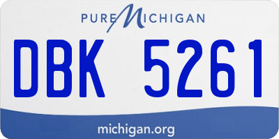 MI license plate DBK5261