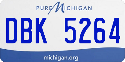 MI license plate DBK5264