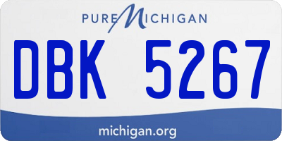MI license plate DBK5267