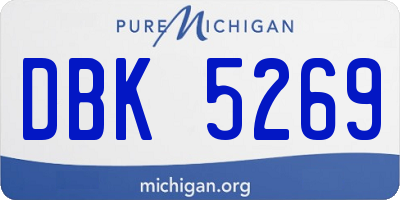 MI license plate DBK5269