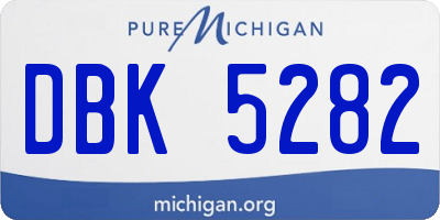 MI license plate DBK5282