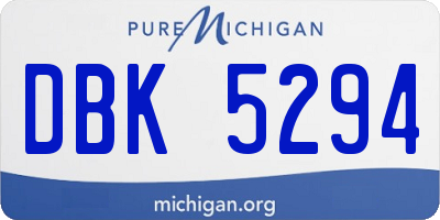 MI license plate DBK5294