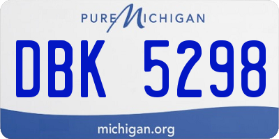 MI license plate DBK5298