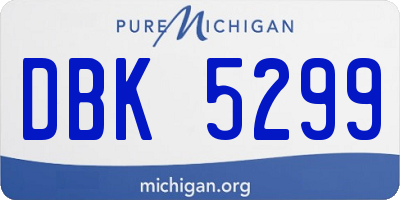 MI license plate DBK5299