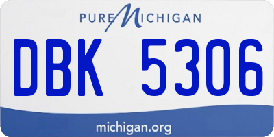 MI license plate DBK5306