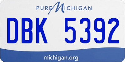 MI license plate DBK5392