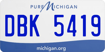 MI license plate DBK5419