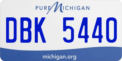 MI license plate DBK5440