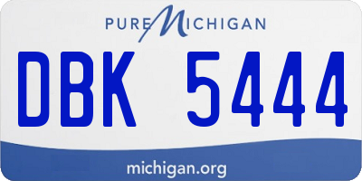 MI license plate DBK5444
