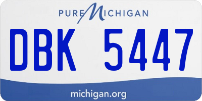 MI license plate DBK5447