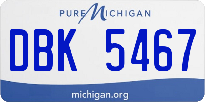 MI license plate DBK5467