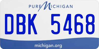 MI license plate DBK5468
