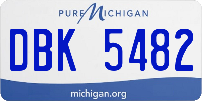 MI license plate DBK5482