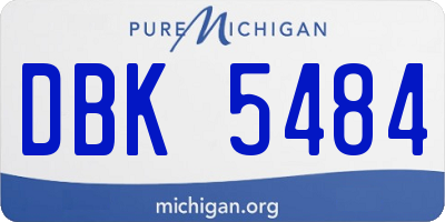 MI license plate DBK5484