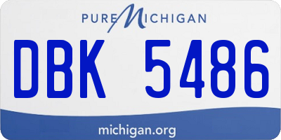 MI license plate DBK5486