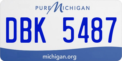 MI license plate DBK5487