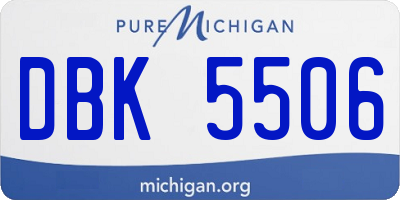 MI license plate DBK5506
