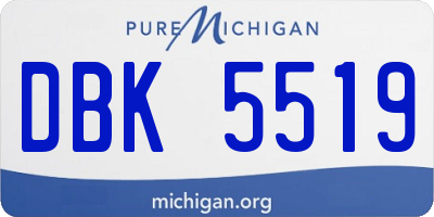 MI license plate DBK5519