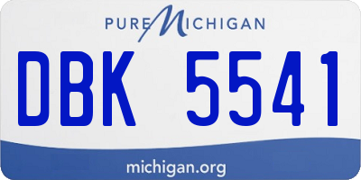 MI license plate DBK5541