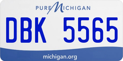 MI license plate DBK5565