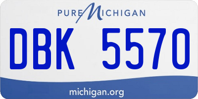 MI license plate DBK5570
