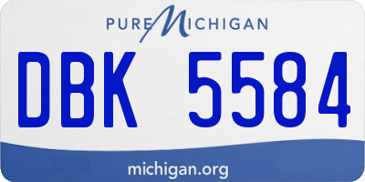 MI license plate DBK5584