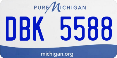 MI license plate DBK5588