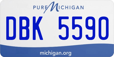 MI license plate DBK5590