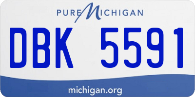 MI license plate DBK5591