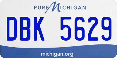 MI license plate DBK5629