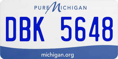 MI license plate DBK5648