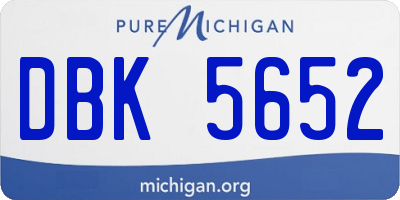 MI license plate DBK5652