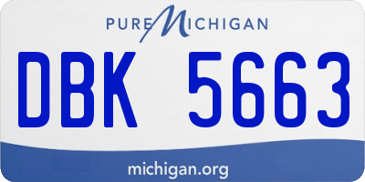 MI license plate DBK5663