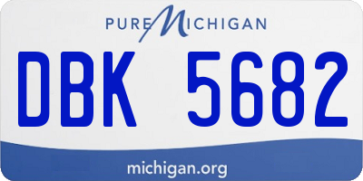 MI license plate DBK5682