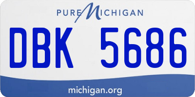 MI license plate DBK5686