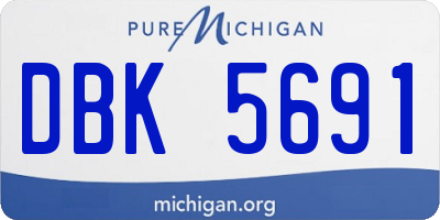 MI license plate DBK5691
