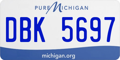 MI license plate DBK5697