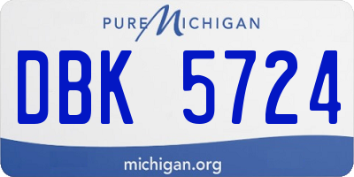 MI license plate DBK5724